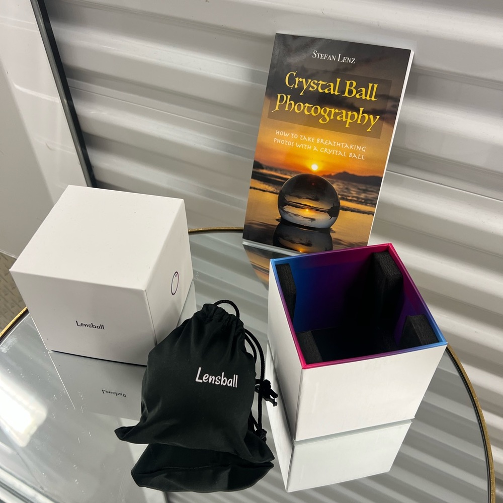 Lensball Crystal Ball Photography Sphere with Book